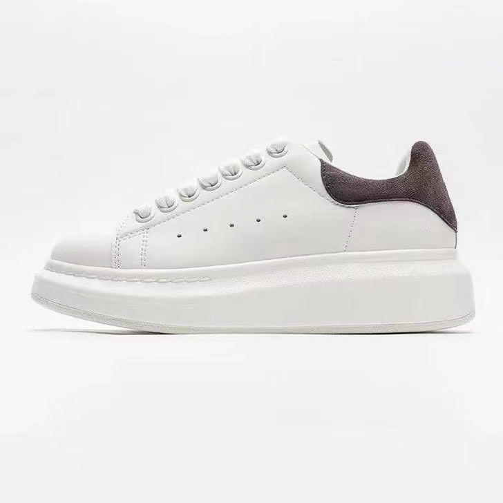 Nagata Mai Kqueen White Shoes High Version Increased Thick Sole Black Velvet Tail Platform Shoes Classic Casual - Image 1